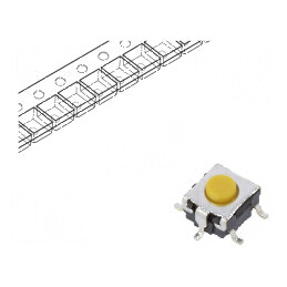Microîntrerupător TACT SPST-NO 0,05A/24VDC SMT - Poziție 2, Fără Contacte | Electronic-mag.ro | Componente Electronice