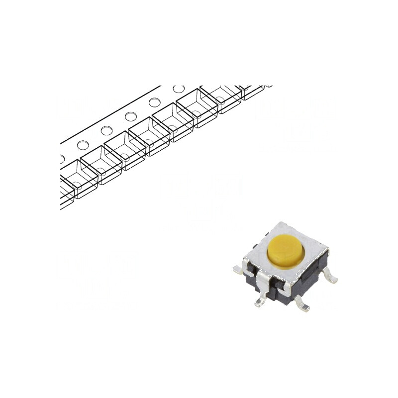 Microîntrerupător TACT SPST-NO 0,05A/24VDC SMT - Poziție 2, Fără Contacte | Electronic-mag.ro | Componente Electronice