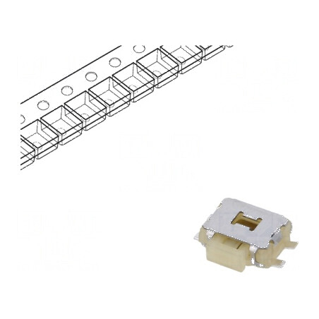 Microîntrerupător TACT SPST-NO 0,05A/12VDC SMT 1,57N - Pozitie 2 | Electronic-mag.ro | Componente Electronice