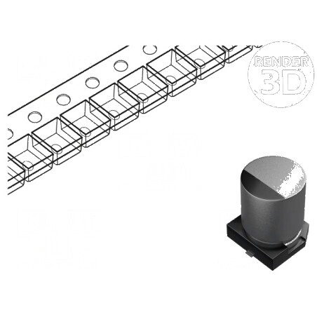Condensator Hibrid SMD 33µF 50VDC ESR 40mΩ ±20% - Temperatura de Funcționare -55 până la 125°C | Electronic-mag.ro | Componente Electronice