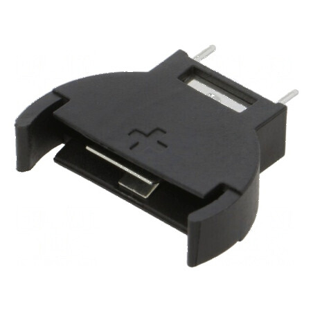 Soclu CR2032 Vertical THM pentru PCB - 1 Baterie, Conector PCB | Electronic-mag.ro | Componente Electronice