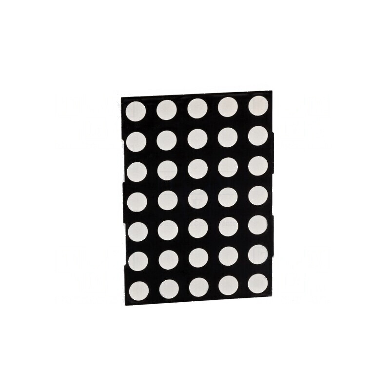 Afişaj LED matrice 5x7 galben-verde 3-6mcd, dimensiuni 37,8x53,1mm, anodizat | Electronic-mag.ro | Componente Electronice Afişaj LED matrice 5x7 galben-verde 3-6mcd, dimensiuni 37,8x53,1mm, anodizat | Electronic-mag.ro | Componente Electronice