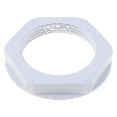 Piuliță M32 din poliamidă UL94V-0, fără halogen, 41mm, gri, Pas: 1,5 | Electronic-mag.ro | Componente Electronice