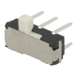 Comutator glisant DPDT 2 poziții 0,3A/6VDC ON-ON, 6 terminale THT | Electronic-mag.ro | Componente Electronice