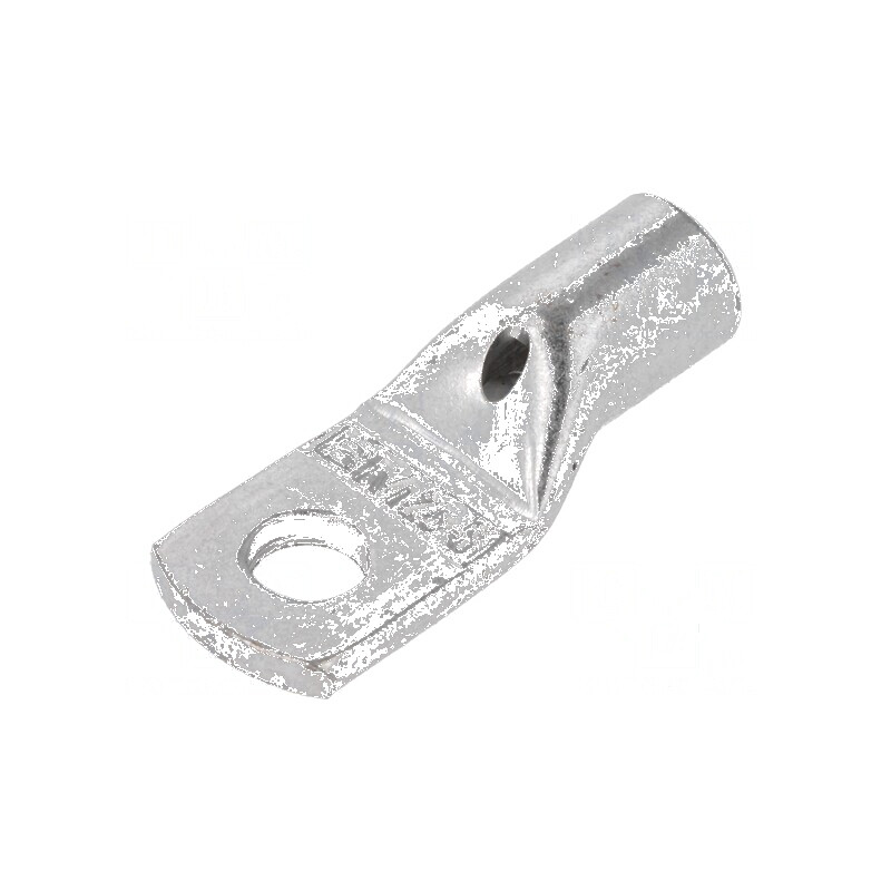 Vârf inelar tubular M6 25mm² crimpat pe cablu neizolat din cupru - Conector electric profesional | Electronic-mag.ro | Componente Electronice