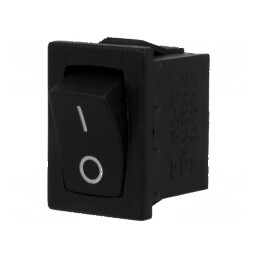 Rocker Switch SPST 2 ON-OFF 3A/250VAC Negru Fără 35mΩ - Interval de Temperatura -30° până la 80°C | Electronic-mag.ro | Componente Electronice