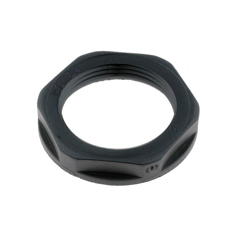 Piuliță PG21 din poliamidă UL94V-2, 36mm, neagră, rezistență temperatură -20° până la 100°C | Electronic-mag.ro | Componente Electronice Piuliță PG21 din poliamidă UL94V-2, 36mm, neagră, rezistență temperatură -20° până la 100°C | Electronic-mag.ro | Componente Electronice