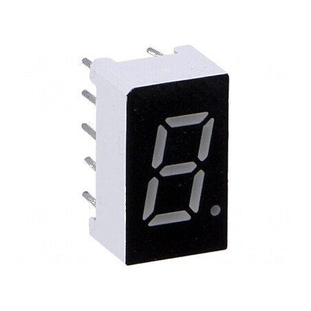 Afişaj LED cu 7 segmente de 7,62mm, 0,3 Nr.car: 1, Roşu, 10mcd | Electronic-mag.ro | Componente Electronice