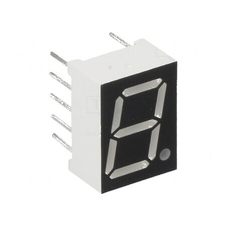 Afișaj LED 7 segmente 10,16mm 0,4 Nr.car 1 galben 40mcd | Electronic-mag.ro | Componente Electronice