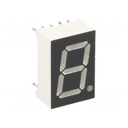 Afișaj LED 7 segmente 14,2mm 0,56" roșu 60mcd - Număr caracter 1 | Electronic-mag.ro | Componente Electronice