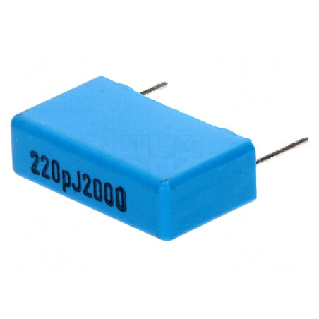 Condensator polipropilenă 220pF THT 5,5x10,5x18mm ±5% | Electronic-mag.ro | Componente Electronice