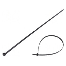 Colier de strângere din poliamidă, 460mm x 7,6mm, capacitate 535N, culoare neagră | Electronic-mag.ro | Componente Electronice