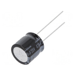 Condensator electrolitic THT 470uF 35VDC Ø12,5x12,5mm ±20% - Componentă electronică de calitate superioară | Electronic-mag.ro | Componente Electronice
