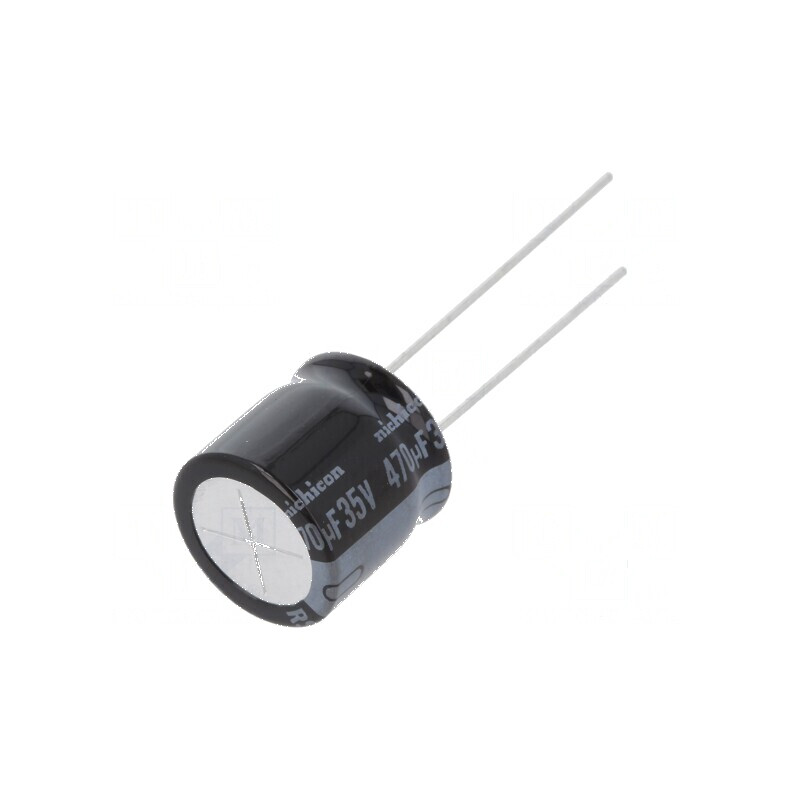 Condensator electrolitic THT 470uF 35VDC Ø12,5x12,5mm ±20% - Componentă electronică de calitate superioară | Electronic-mag.ro | Componente Electronice