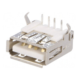 Conector USB A Soclu THT 90° - Conector Unghiat pentru Montaj pe Placă de Circuit | Electronic-mag.ro | Componente Electronice
