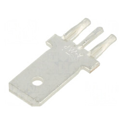 Terminal plat 6,3mm 0,8mm tată THT bronz-fosfor fără drept - Componentă electronică profesională | Electronic-mag.ro | Componente Electronice