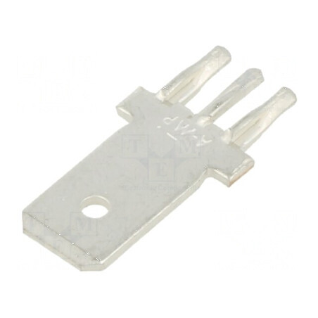 Terminal plat 6,3mm 0,8mm tată THT bronz-fosfor fără drept - Componentă electronică profesională | Electronic-mag.ro | Componente Electronice