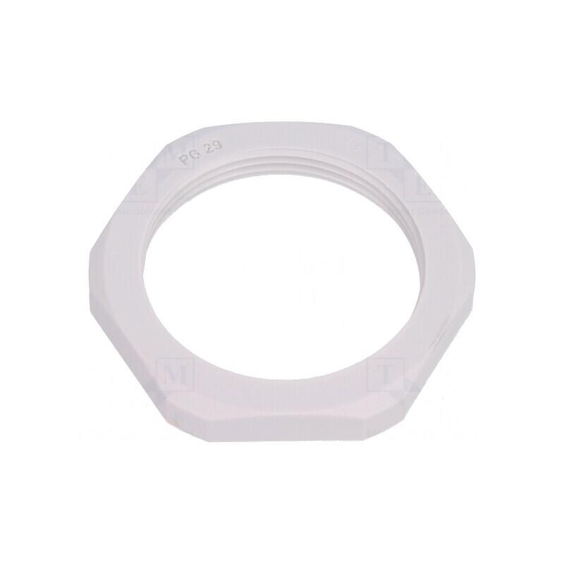 Piuliță PG29 din poliamidă, grosime 7mm, dimensiune cheie 46mm, culoare gri, rezistentă la temperaturi între -40 și 100°C | Electronic-mag.ro | Componente Electronice Piuliță PG29 din poliamidă, grosime 7mm, dimensiune cheie 46mm, culoare gri, rezistentă la temperaturi între -40 și 100°C | Electronic-mag.ro | Componente Electronice