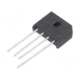 Punte Redresoare Monofazată Urmax 600V, 8A If, 175A Ifsm - Model Plată | Electronic-mag.ro | Componente Electronice