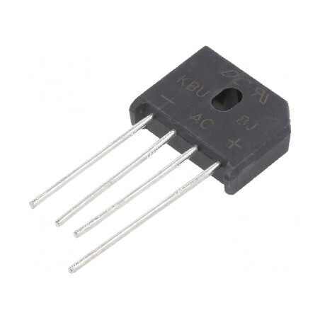 Punte Redresoare Monofazată Urmax 600V, 8A If, 175A Ifsm - Model Plată | Electronic-mag.ro | Componente Electronice