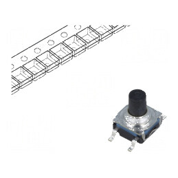 Microîntrerupător TACT SPST-NO 0,05A/32VDC SMT - Pozitie 2, Fara Contact | Electronic-mag.ro | Componente Electronice