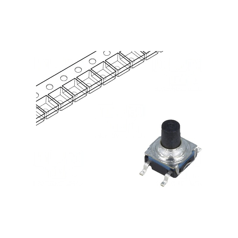 Microîntrerupător TACT SPST-NO 0,05A/32VDC SMT - Pozitie 2, Fara Contact | Electronic-mag.ro | Componente Electronice