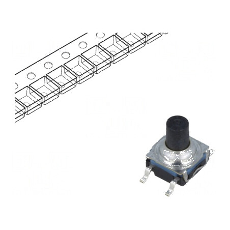 Microîntrerupător TACT SPST-NO 0,05A/32VDC SMT - Pozitie 2, Fara Contact | Electronic-mag.ro | Componente Electronice
