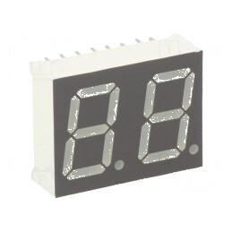 Afișaj LED cu 7 segmente, 14,2 mm, 0,56", Nr. car: 2, Galben-Verde | Electronic-mag.ro | Componente Electronice
