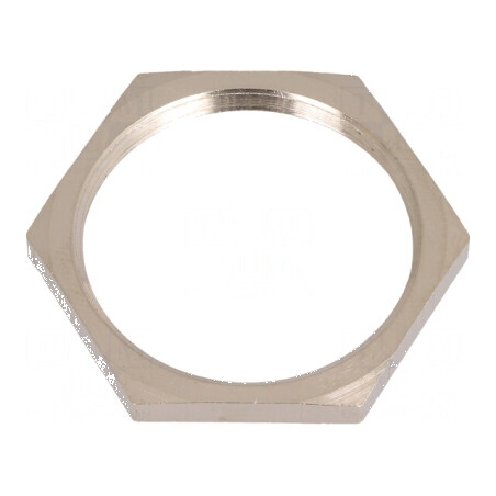 Piuliță PG21 din alamă nichelată, 32mm, Filet PG - Componentă de Conexiune Industriale | Electronic-mag.ro | Componente Electronice