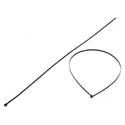 Colier de strângere din poliamidă neagră, 1220mm x 9mm, capacitate 800N | Electronic-mag.ro | Componente Electronice
