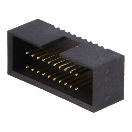 Conector IDC Soclu Tată PIN 20 Drept THT Gold Flash - Componentă Electronică Profesională | Electronic-mag.ro | Componente Electronice