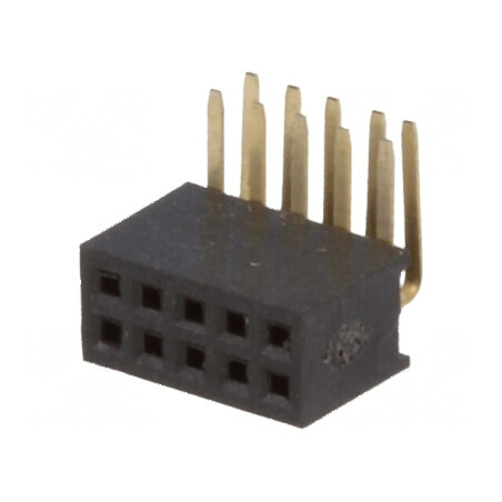 Conector şiruri pini soclu mamă 10 pini unghi 90° 1,27mm | Electronic-mag.ro | Componente Electronice