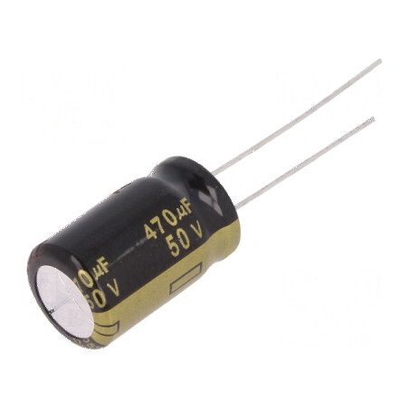Condensator Electrolitic Low ESR THT 470uF 50VDC Ø12,5x20mm pentru Circuit Electric | Electronic-mag.ro | Componente Electronice