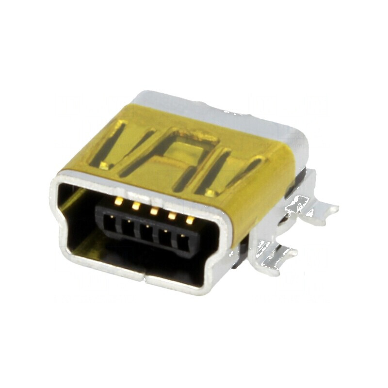 Conector USB B Mini Soclu pentru PCB SMT cu 5 Pini Orizontali | Electronic-mag.ro | Componente Electronice Conector USB B Mini Soclu pentru PCB SMT cu 5 Pini Orizontali | Electronic-mag.ro | Componente Electronice