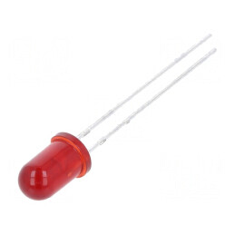 LED 5mm Roșie Convexă 0,3÷1,1mcd 36° - Nr. Term: 2 | Electronic-mag.ro | Componente Electronice