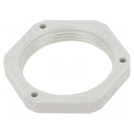 Piuliță PG29 din polistiren, grosime 7mm, cheie 46mm, gri deschis | Electronic-mag.ro | Componente Electronice