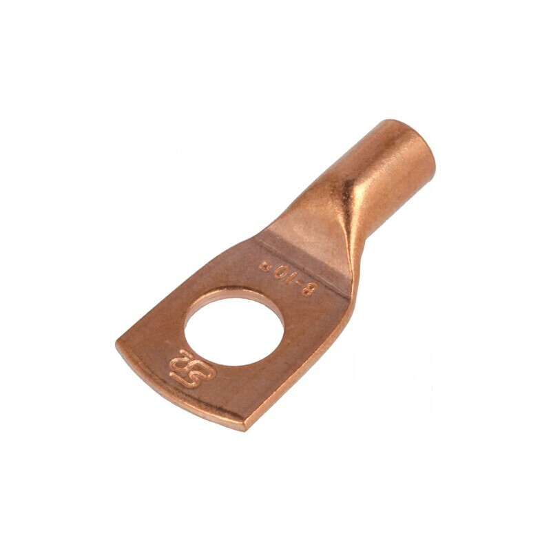 Inelar tubular M8 10mm² cu cablu crimpat, lungime 23,5mm, cupru | Electronic-mag.ro | Componente Electronice
