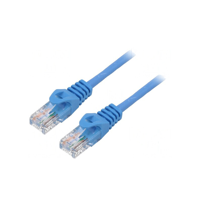 Cablaj de rețea Patch cord U/UTP 5e litat CCA PVC albastru, 0.5m, 26AWG, certificare Fire: 8 | Electronic-mag.ro | Componente Electronice Cablaj de rețea Patch cord U/UTP 5e litat CCA PVC albastru, 0.5m, 26AWG, certificare Fire: 8 | Electronic-mag.ro | Componente Electronice