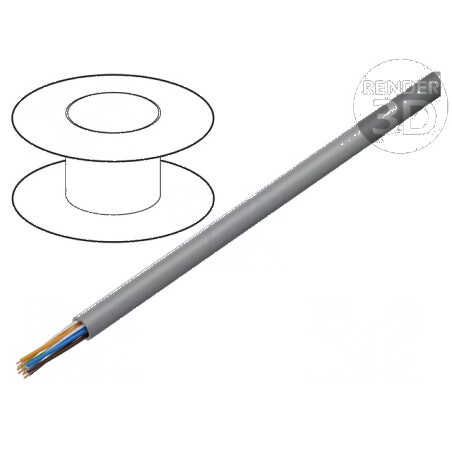 Cablu U/UTP 4x2x26AWG Cat 5e Litat Cu PVC Gri, 100m, Ø Cablu 5mm | Electronic-mag.ro | Componente Electronice