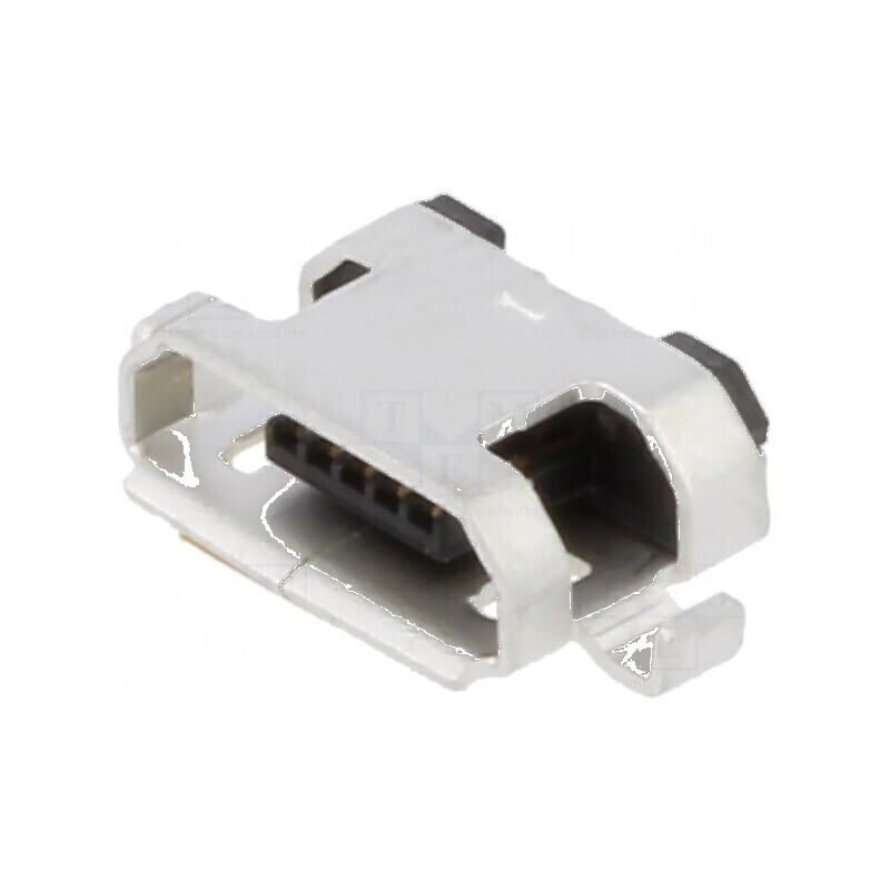 Conector USB B Micro Soclu SMT PIN 5 Orizontale USB 2.0 1,8A pentru Montaj pe Placă de Circuit | Electronic-mag.ro | Componente Electronice