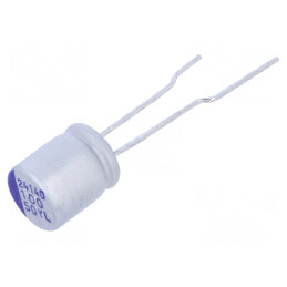 Condensator Hibrid THT 100uF -55÷125°C, Dimensiune Carcasă Ø8x9,5mm | Electronic-mag.ro | Componente Electronice