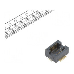 Conector PCB-PCB PIN 10, 0,5mm, H 2,3mm, BergStak, Temperatură de operare -40° până la 125°C | Electronic-mag.ro | Componente Electronice