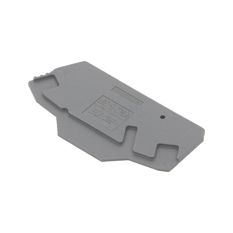 Capac final gri închis SNK, lățime 2mm, înălțime 65,73mm, rezistență temperatură -55÷110°C | Electronic-mag.ro | Componente Electronice