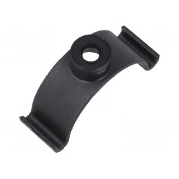 Bază clips poliamidă neagră pentru montaj Ø orificiu 4,8mm, dimensiuni 12,7mm lățime x 25mm înălțime | Electronic-mag.ro | Componente Electronice
