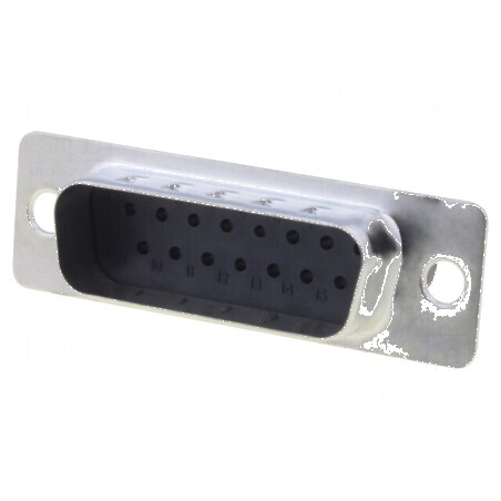 Mufă D-Sub 15 PIN Tată pe Cablu - Versiune Fără Contacte 5A | Electronic-mag.ro | Componente Electronice
