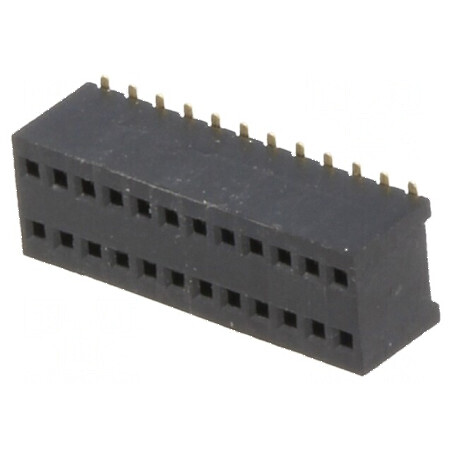 Conector 24 pini soclu mamă 1,27mm SMT 2x12 pentru circuite electronice | Electronic-mag.ro | Componente Electronice
