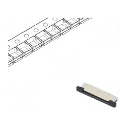 Conector FFC/FPC 24 PIN F32Q ZIF SMT 50V - Contacte Superioare | Electronic-mag.ro | Componente Electronice