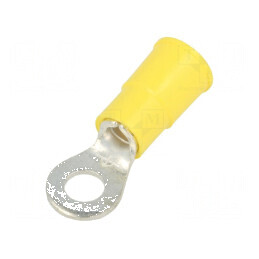 Vârf inelar M4,5 Ø 4,98mm crimpat pe cablu izolat, cositorit - Conector profesional pentru electricitate | Electronic-mag.ro | Componente Electronice