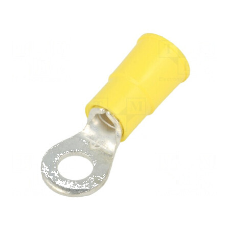 Vârf inelar M4,5 Ø 4,98mm crimpat pe cablu izolat, cositorit - Conector profesional pentru electricitate | Electronic-mag.ro | Componente Electronice