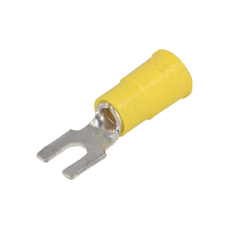 Furcă M3,5 Ø 3,66mm Crimată pe Cablu Izolată Galbenă - Vârf pentru Conexiuni Electrice | Electronic-mag.ro | Componente Electronice Furcă M3,5 Ø 3,66mm Crimată pe Cablu Izolată Galbenă - Vârf pentru Conexiuni Electrice | Electronic-mag.ro | Componente Electronice